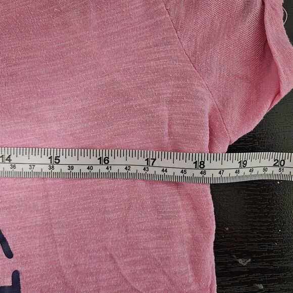 PJ SALVAGE Women's Pink Lightweight Graphic Print Cropped T-Shirt Size S - Picture 5 of 6